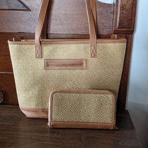 Handbag with matching wallet